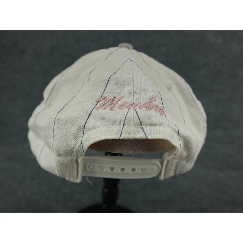 Camel Club Camel Snapback Hat Mens OSFA White Grey Vintage 90s Pinstripe
